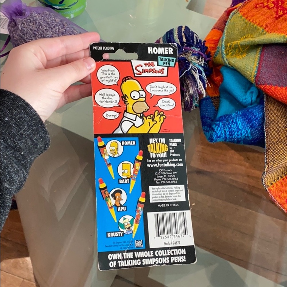 Homer Simpson talking pen